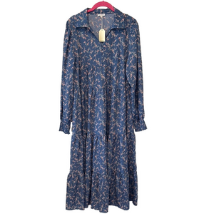 JODIFL Navy Floral Maxi Dress